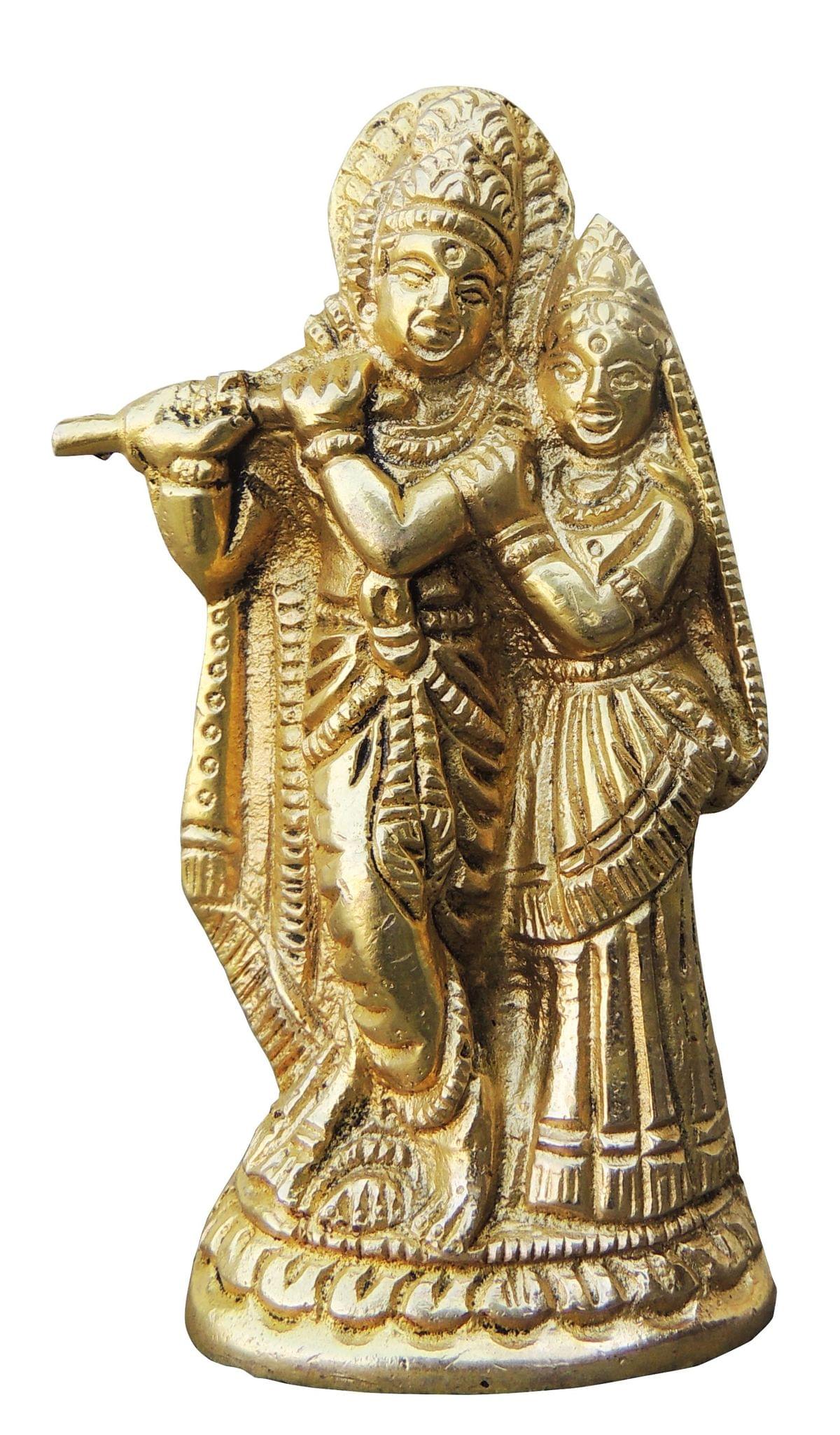 Brass Radha-Krishna — 2.6"