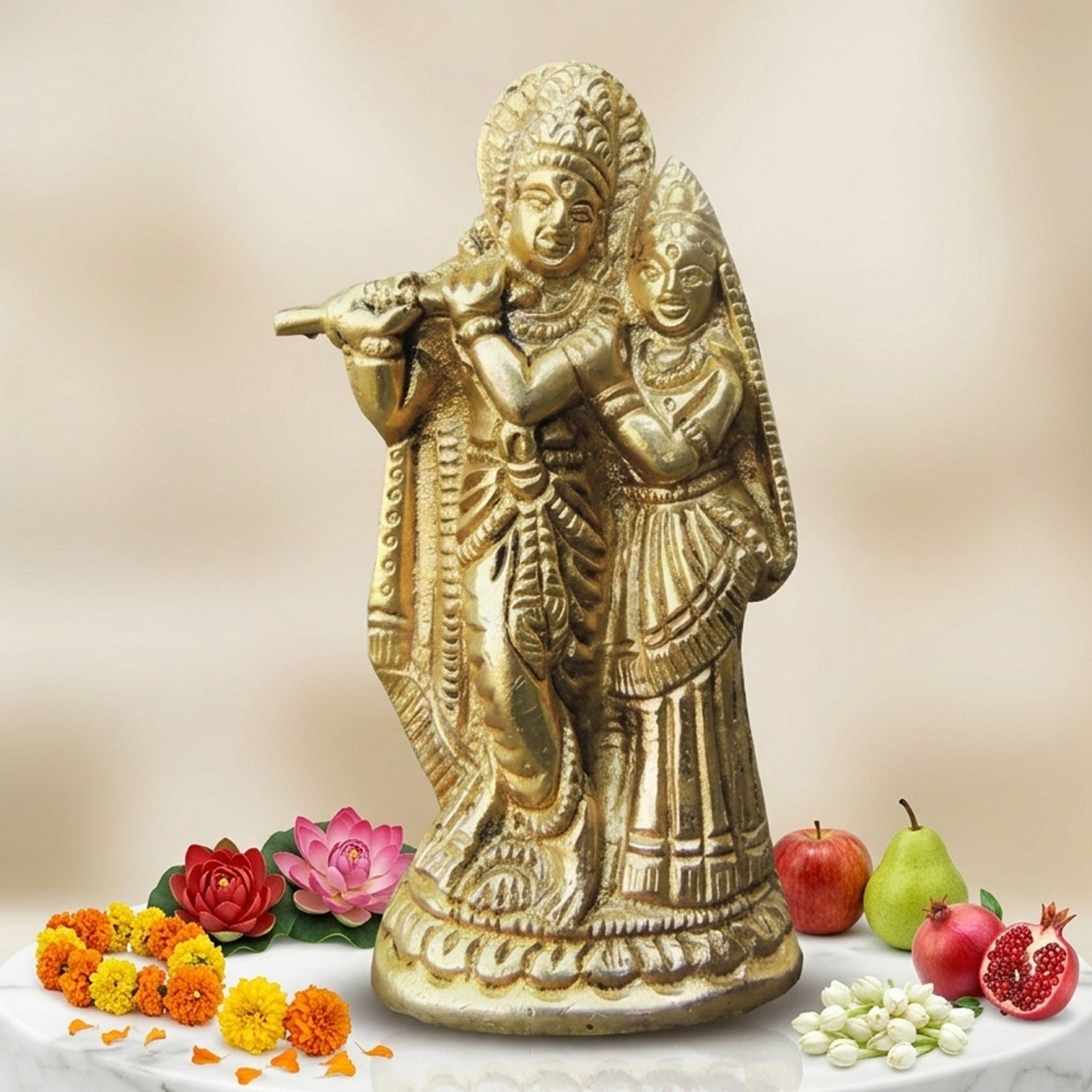Brass Radha-Krishna — 3.7"
