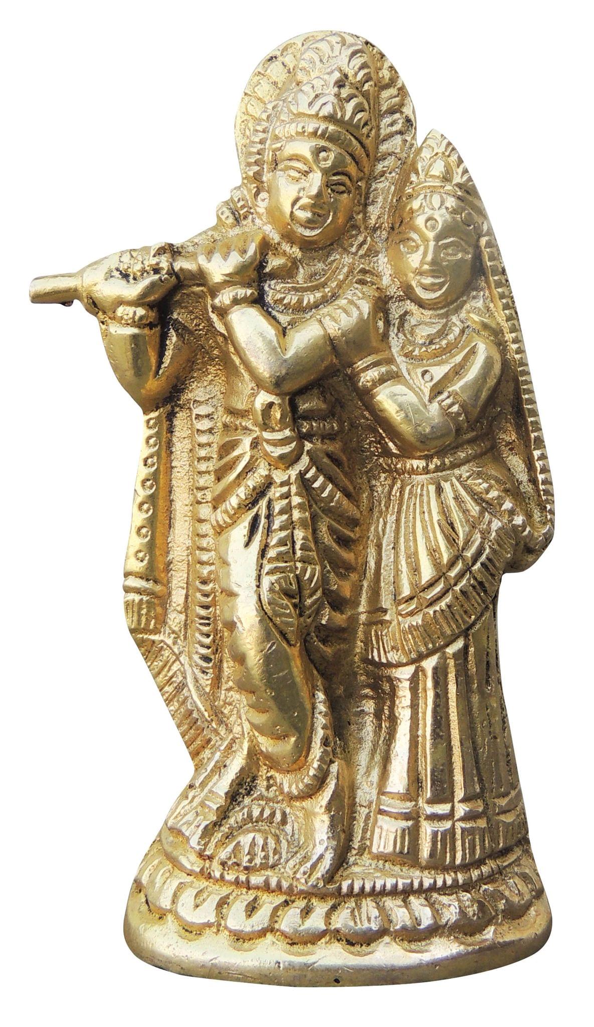 Brass Radha-Krishna — 3.7"