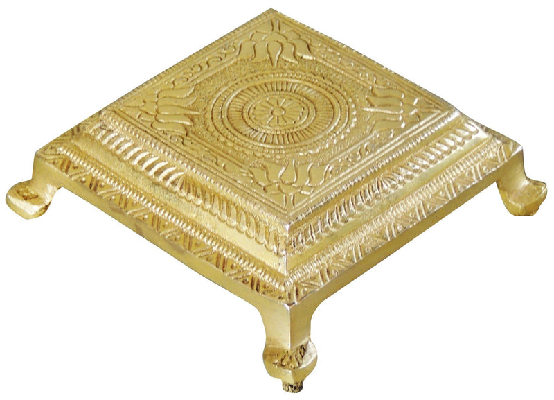 Brass Square Shape Chowki For — 1.5"