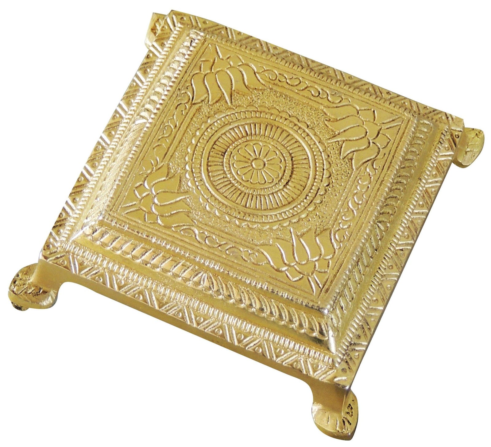 Brass Square Shape Chowki For — 1.5"