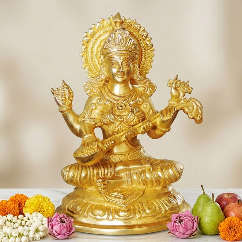 Brass Lakshmi — 8"