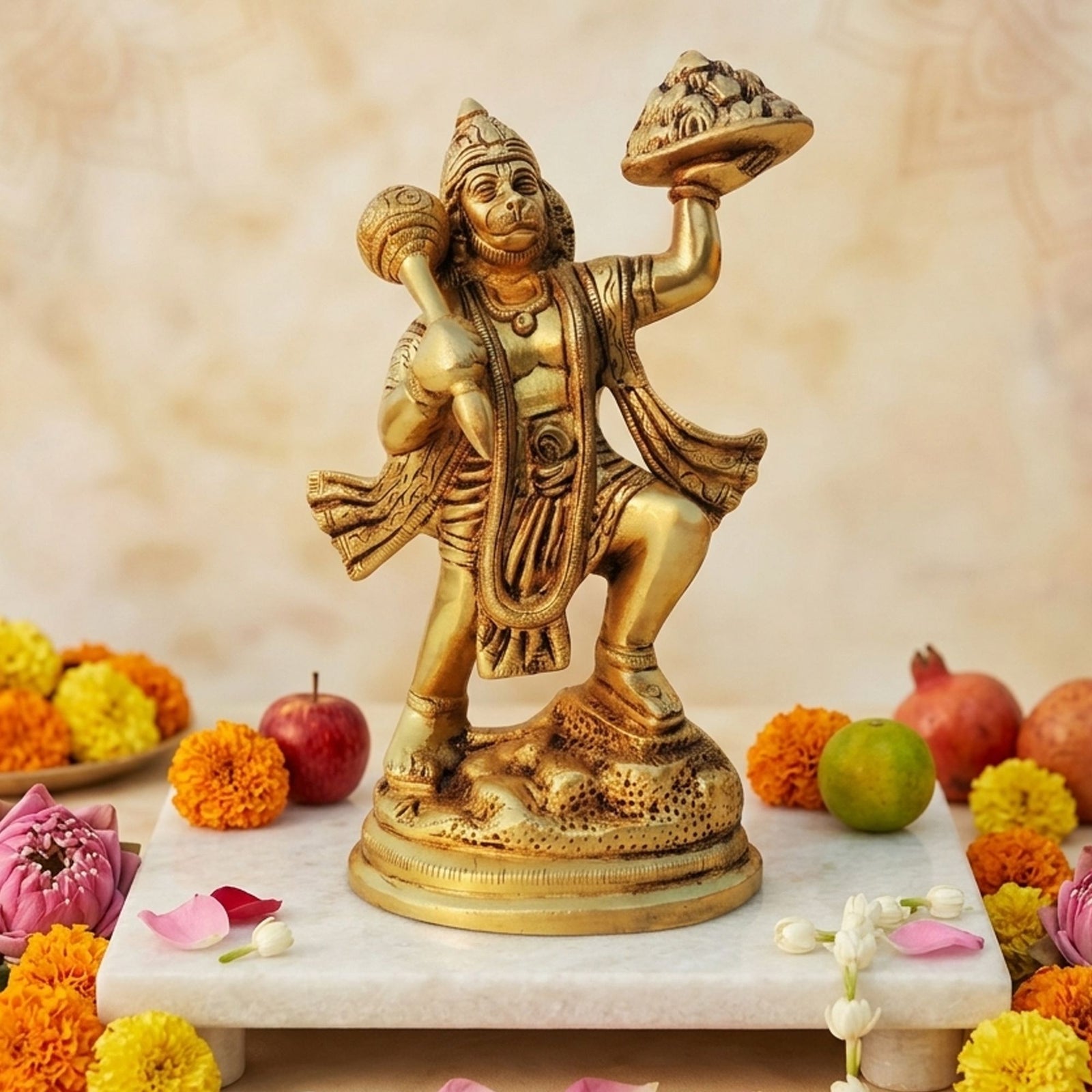 Brass Hanuman — 8.5"