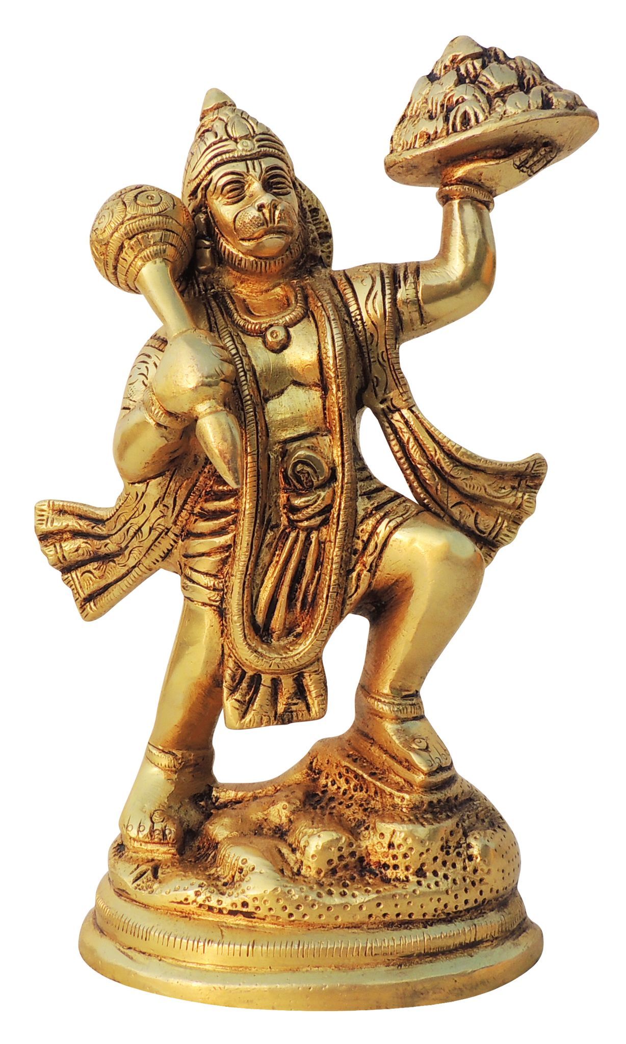 Brass Hanuman — 8.5"