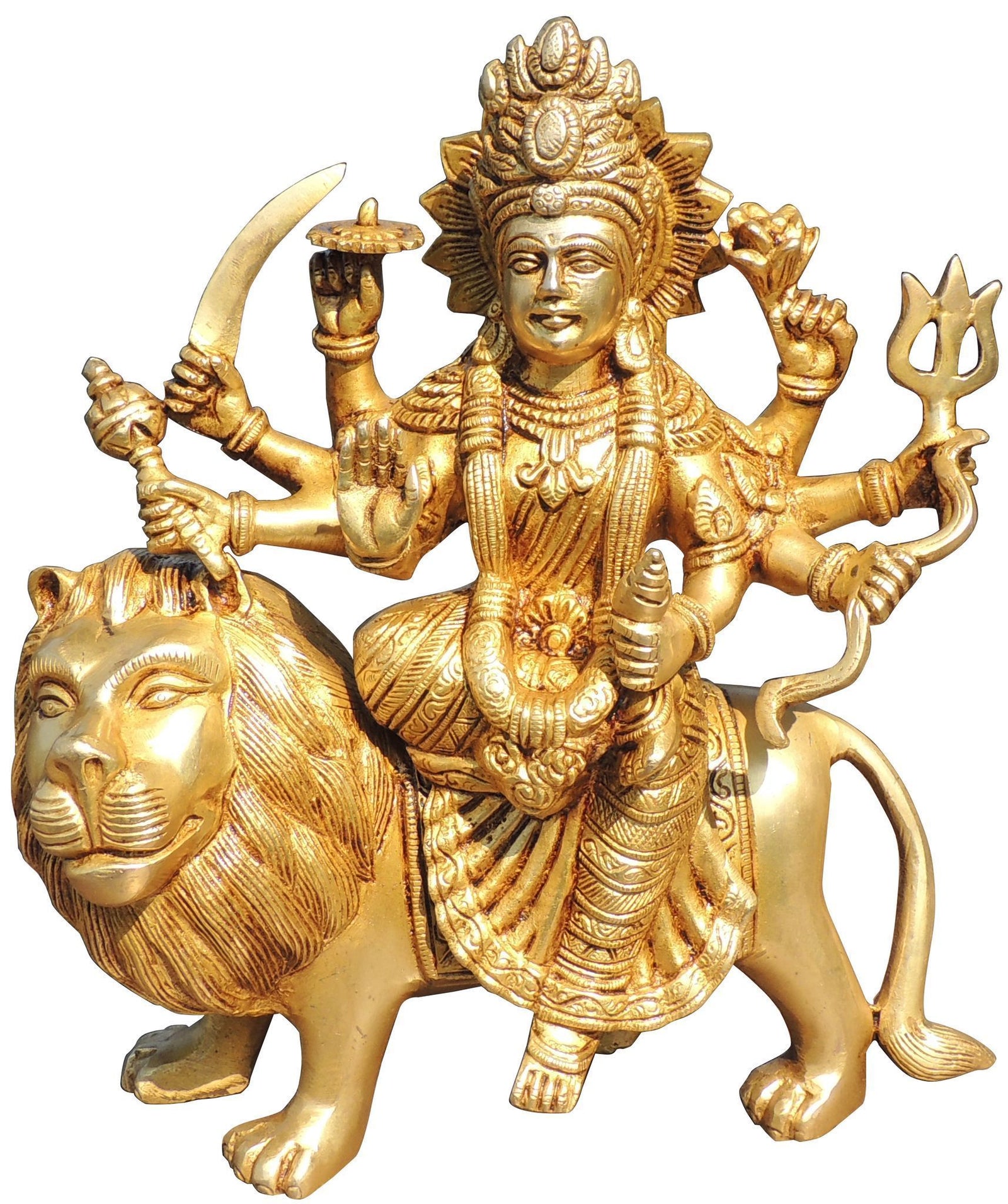 Brass Durga — 11.5"