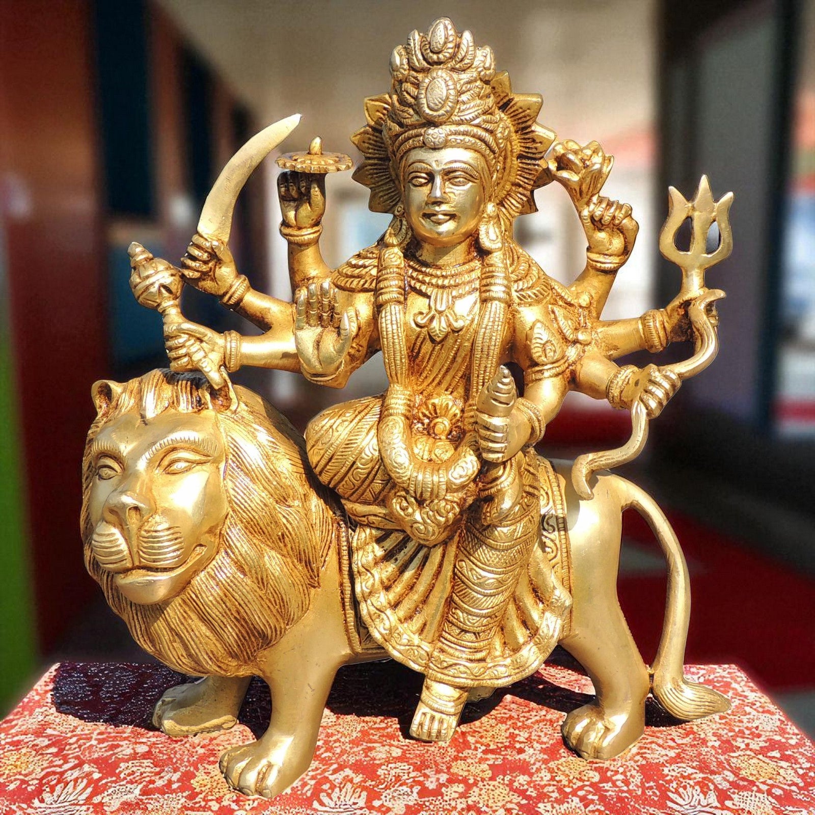 Brass Durga — 11.5"