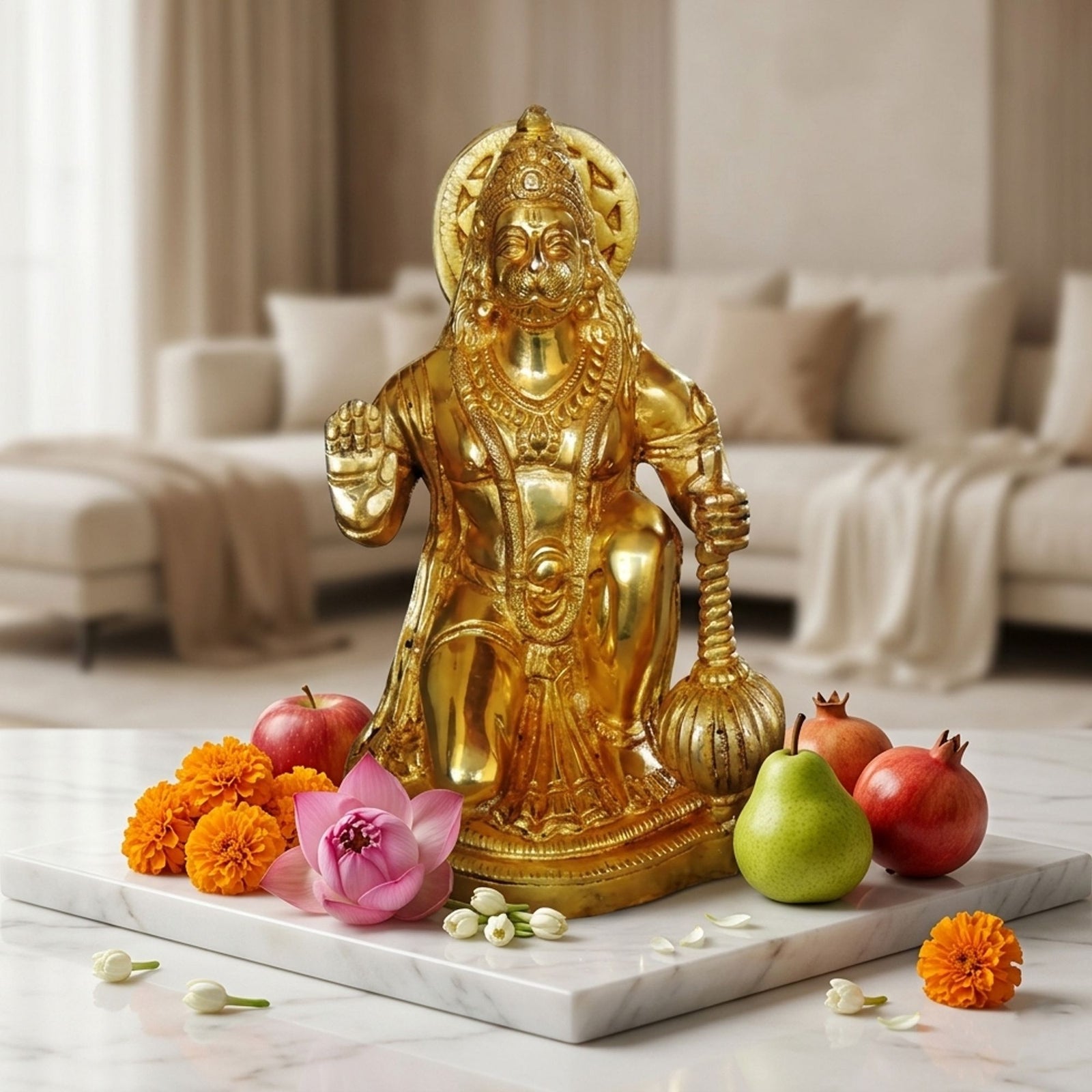 Brass Hanuman — 7"