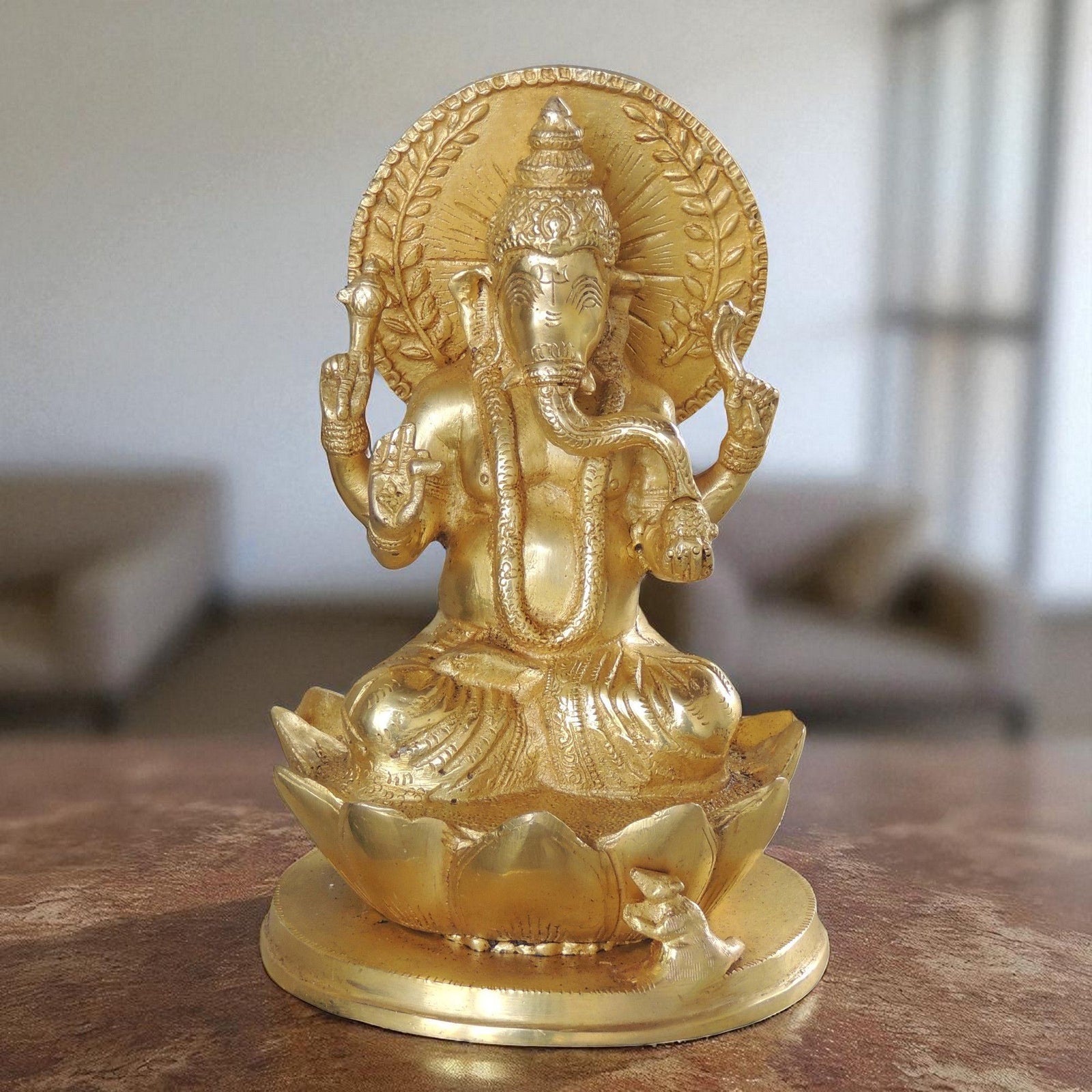 Brass Ganesh — 9.2"