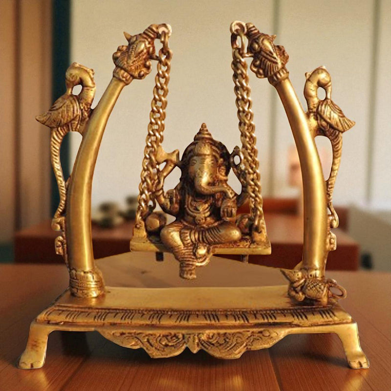 Brass Ganesh — 9"
