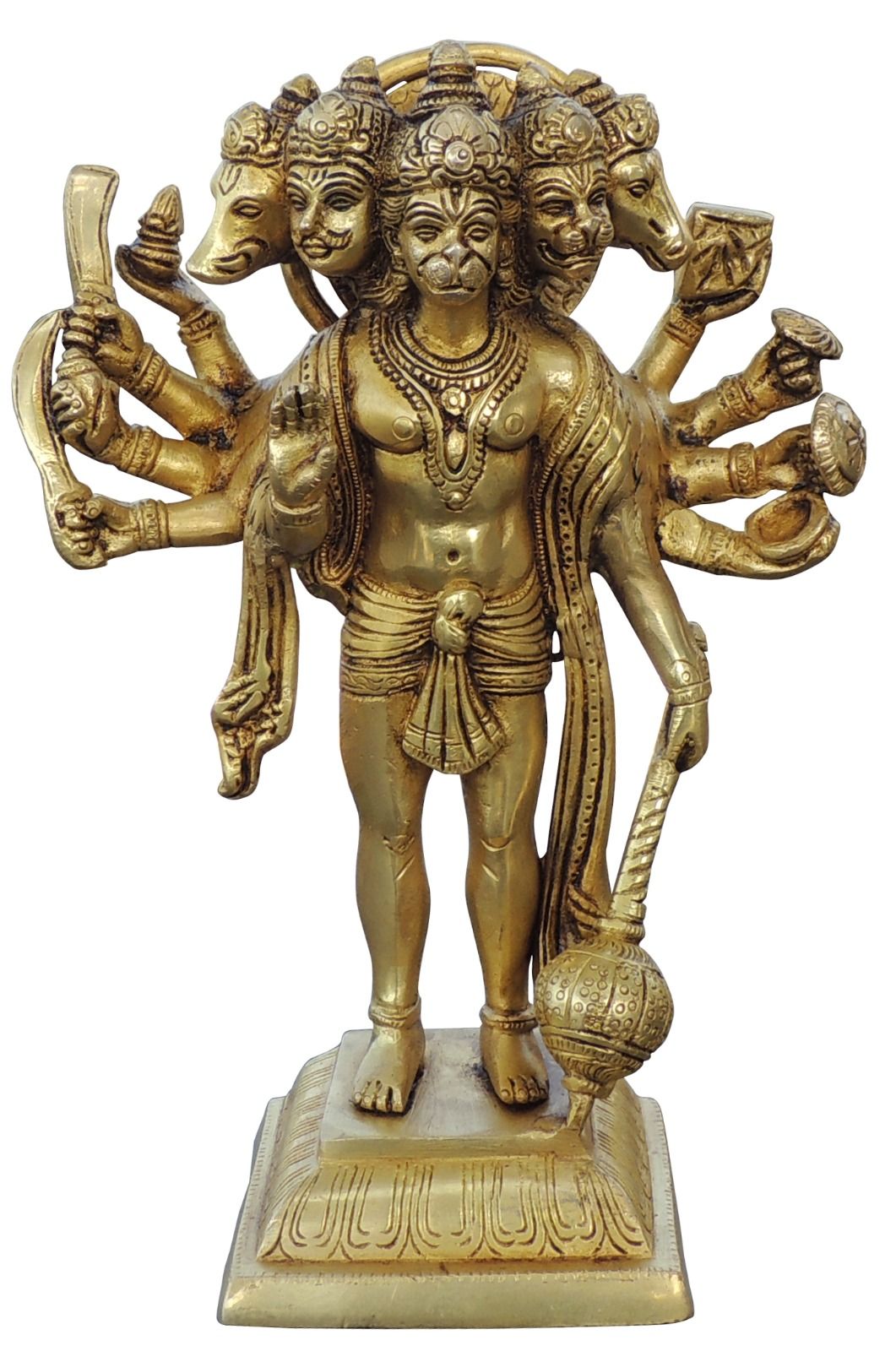 Brass Hanuman — 10"