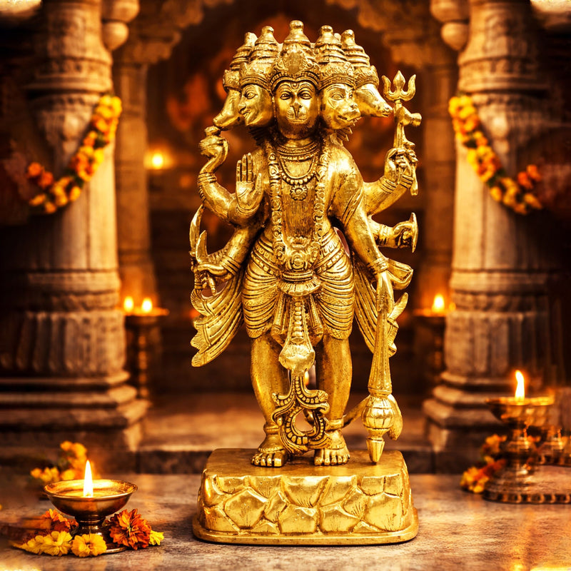 Brass Hanuman, Standing — 18"