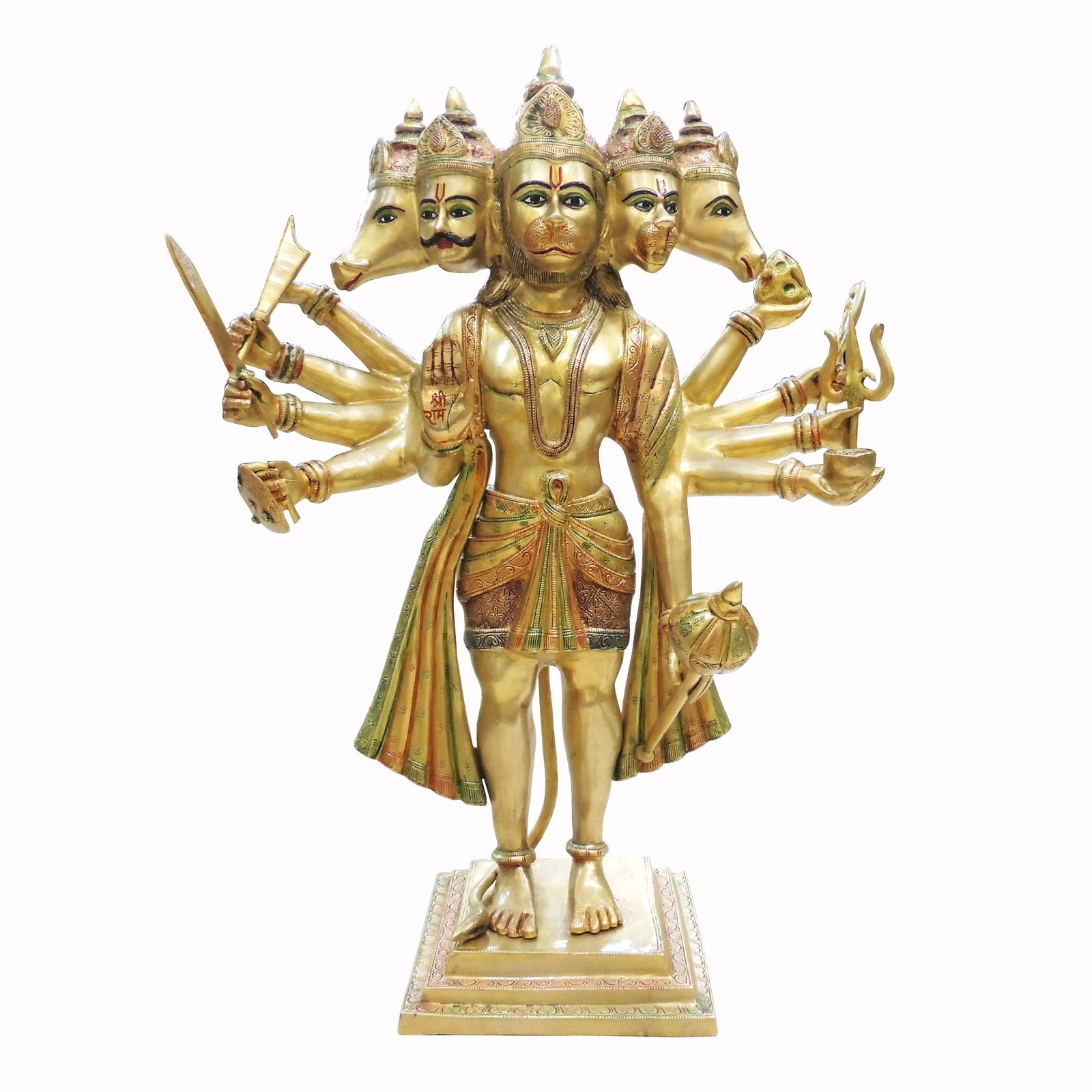 Brass Hanuman, Standing — 35"