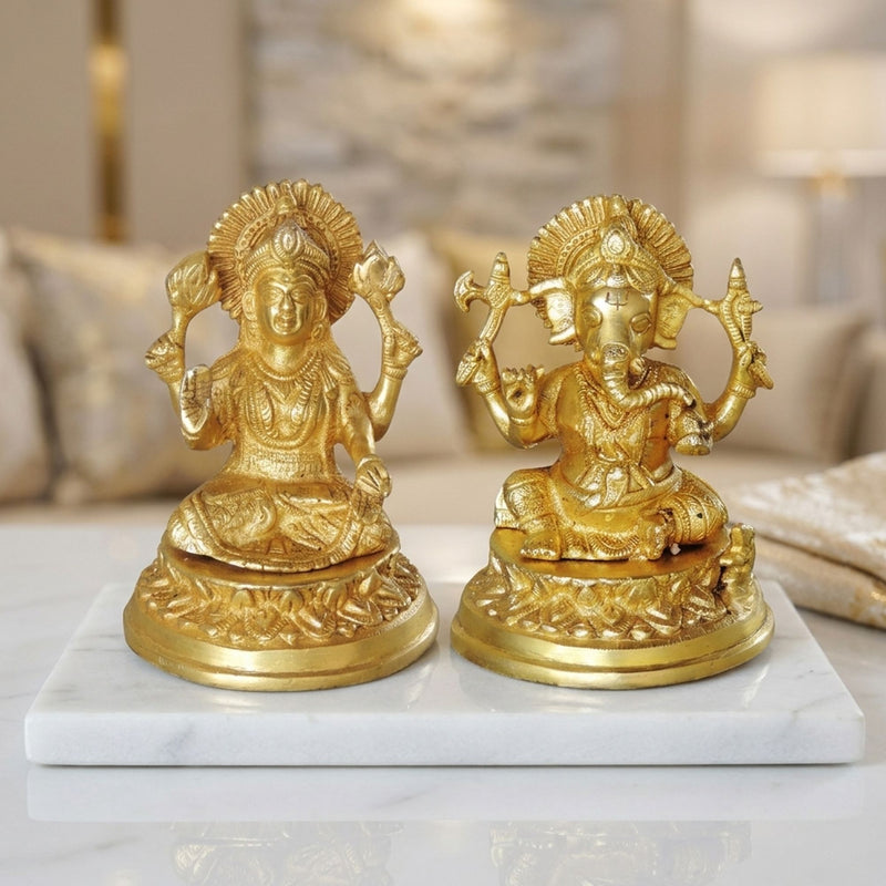 Brass Lakshmi-Ganesh Set