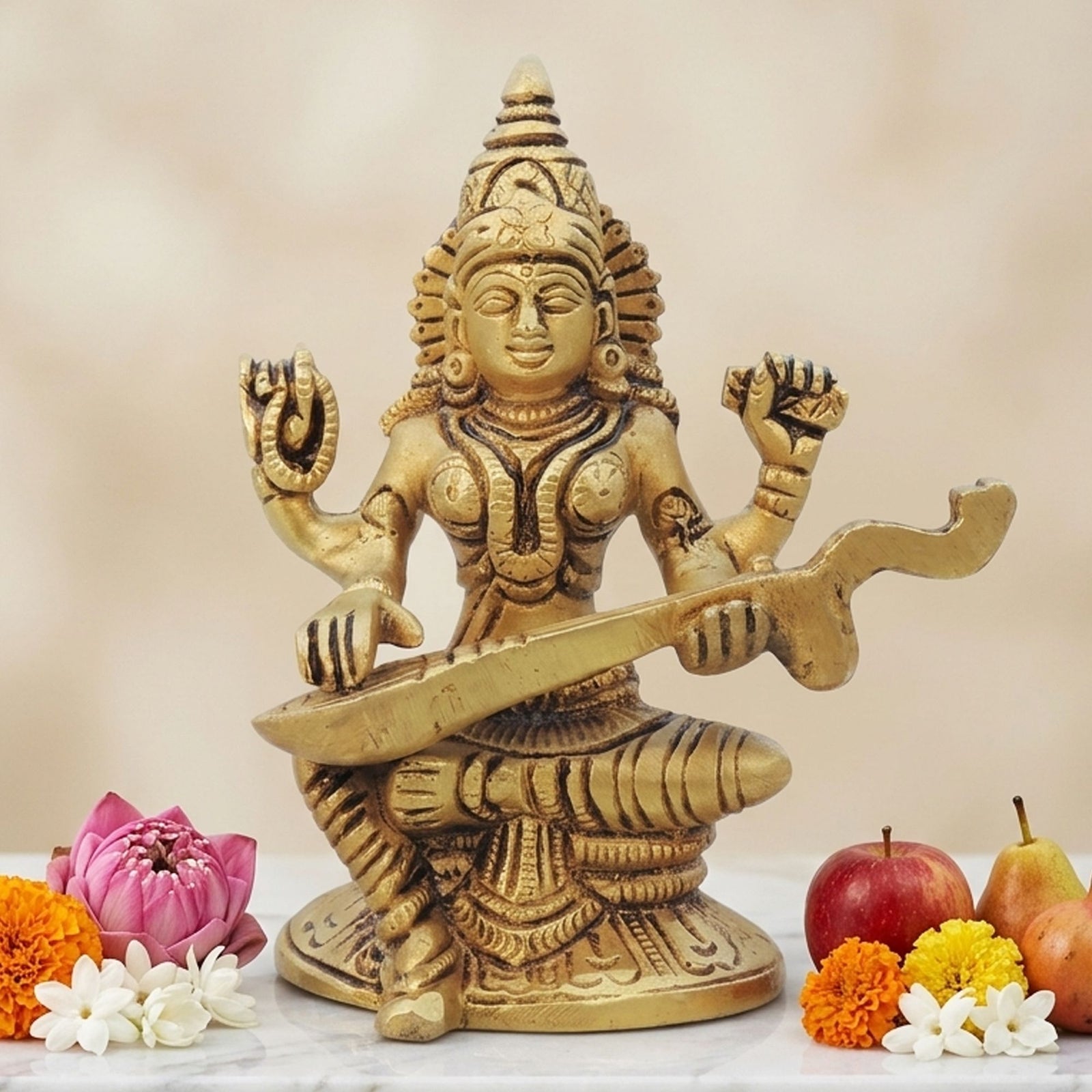 Brass Lakshmi — 4.5"