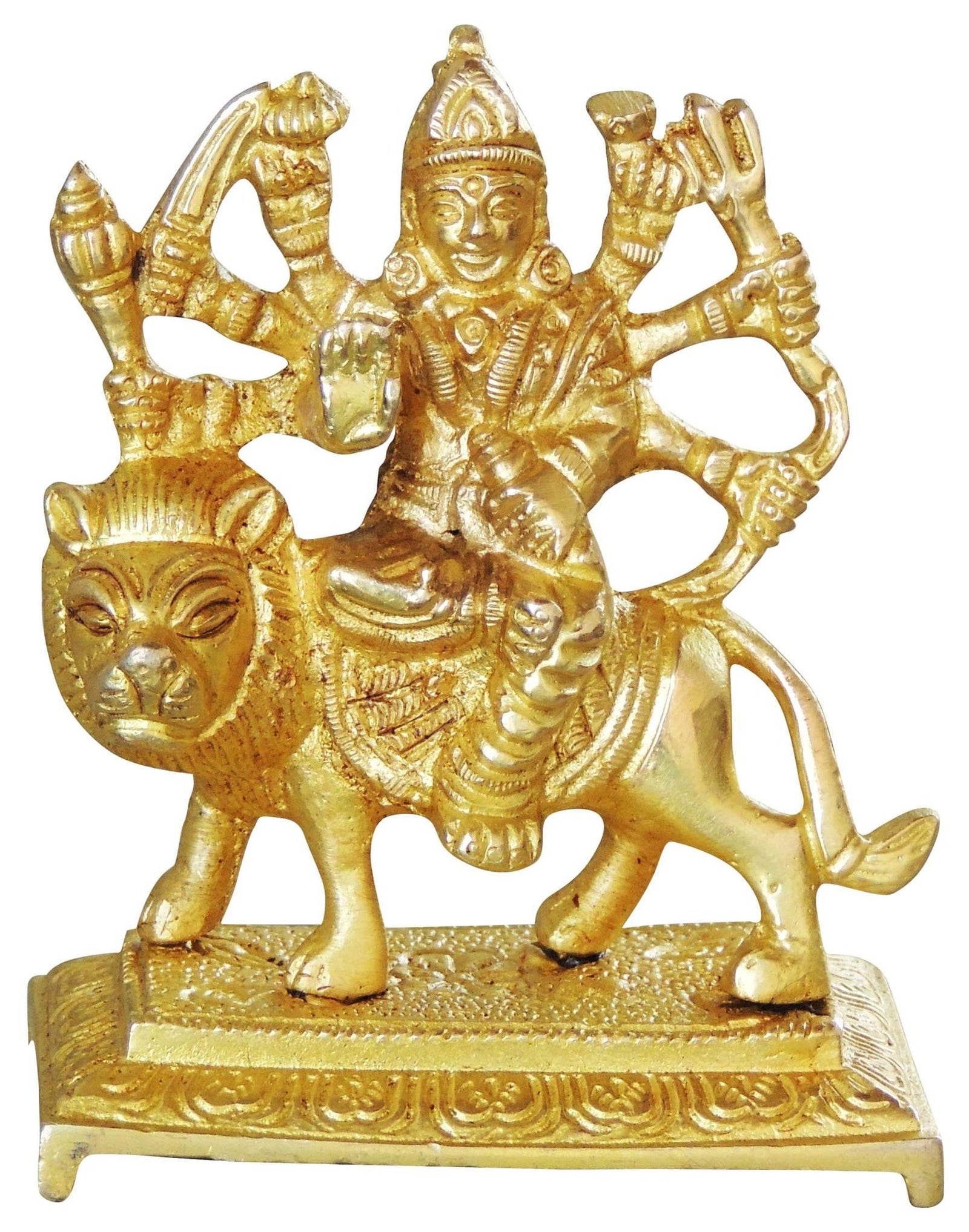 Brass Durga, Sitting — 3.5"