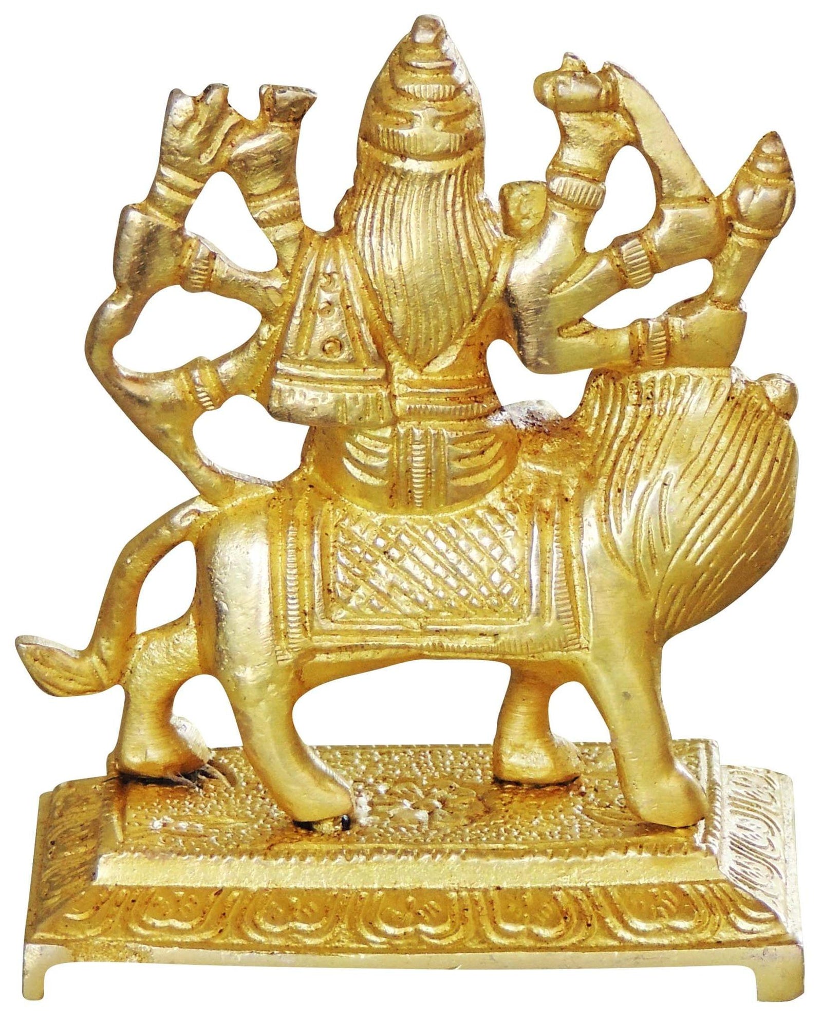 Brass Durga, Sitting — 3.5"