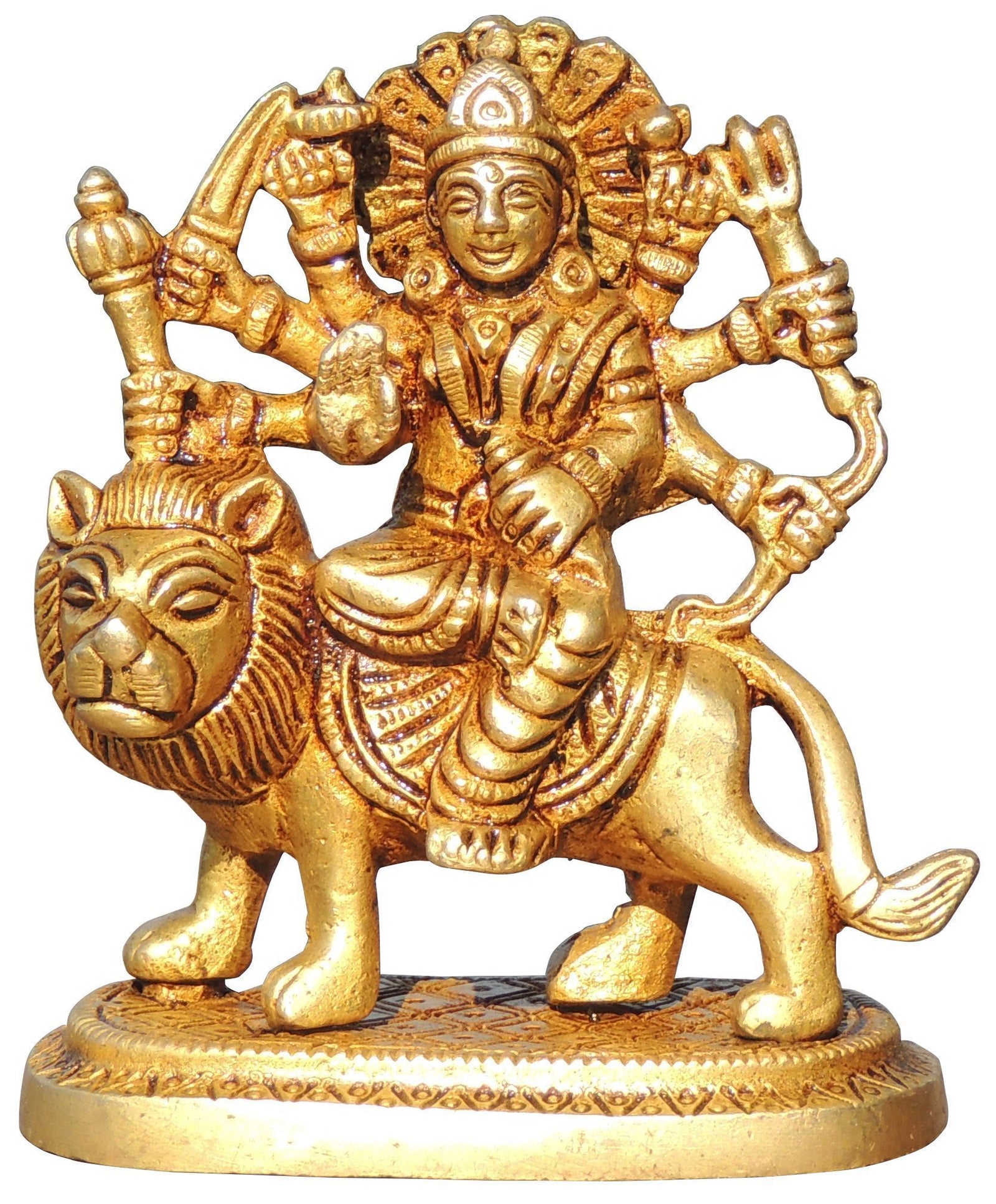 Brass Durga — 3.7"