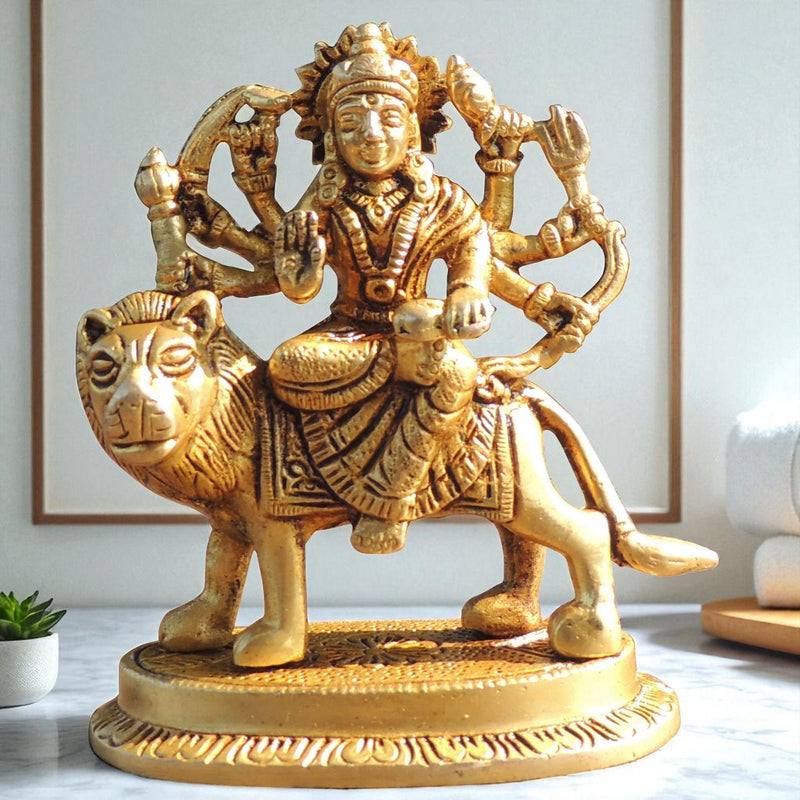 Brass Durga — 4.2"