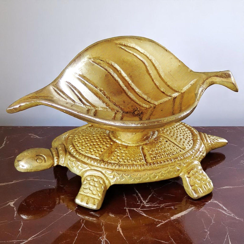 Brass Tortoise Deepak — 2"
