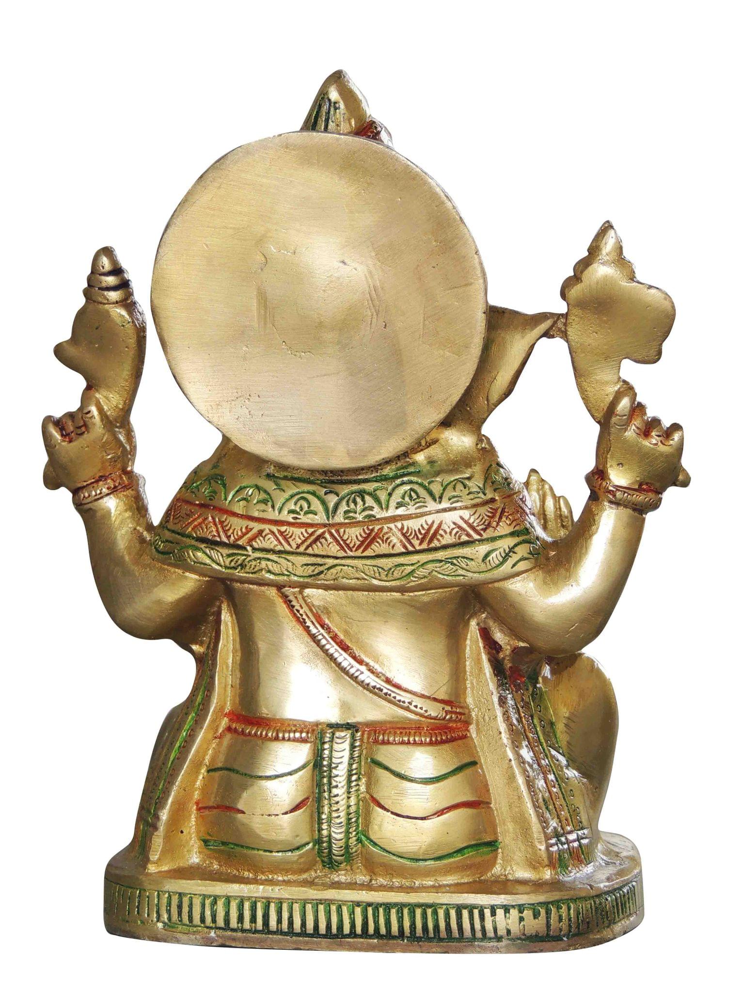 Brass Ganesh — 8"