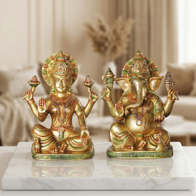 Brass Lakshmi-Ganesh Set
