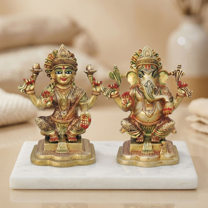 Brass Lakshmi-Ganesh Set