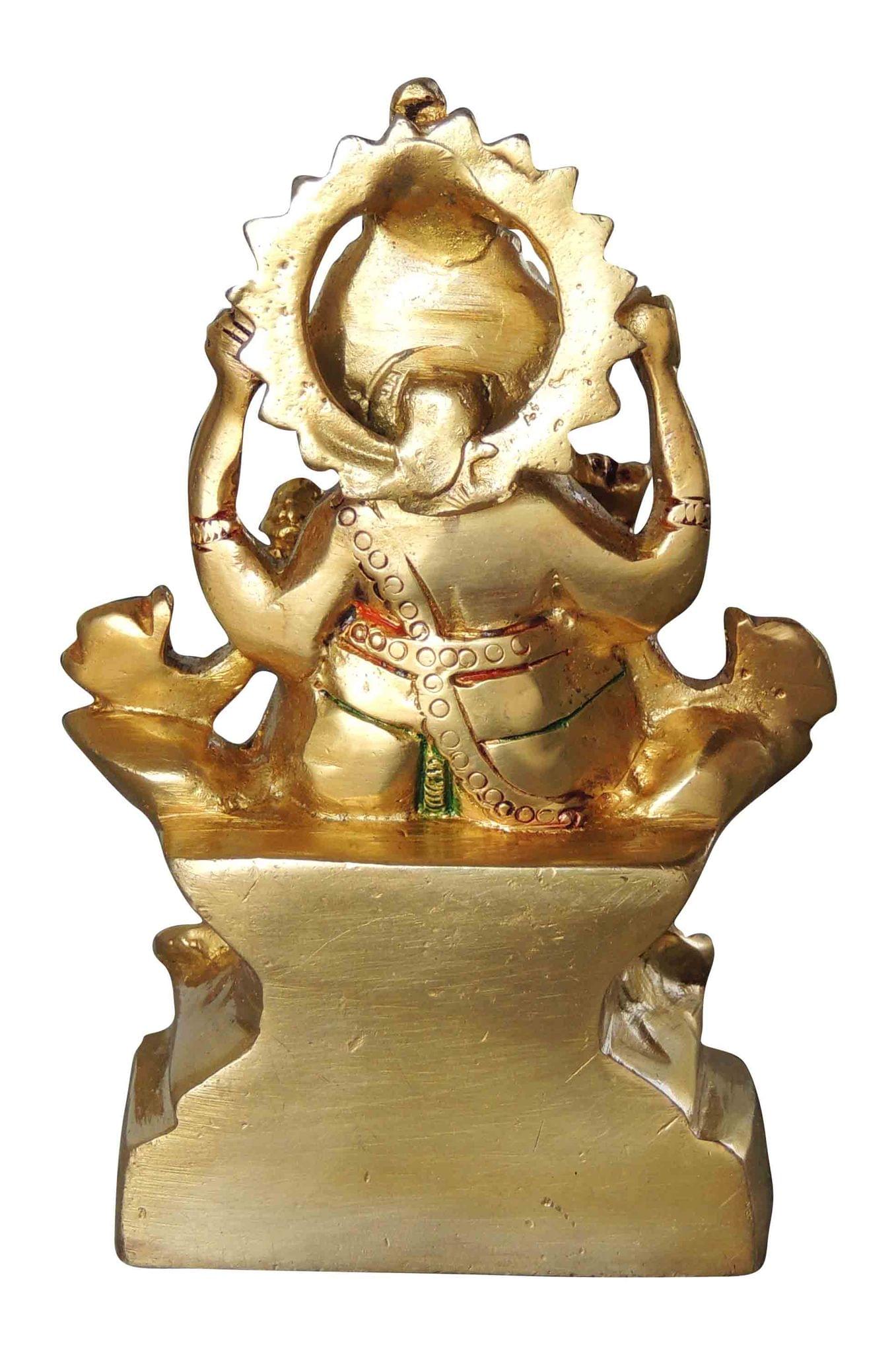 Brass Ganesh — 6.8"