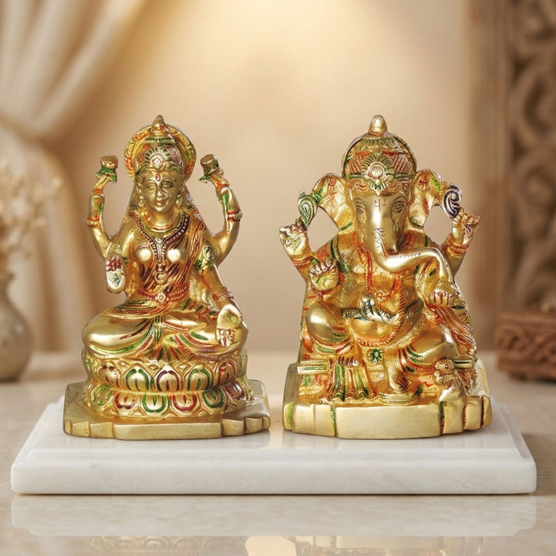 Brass Lakshmi-Ganesh Set