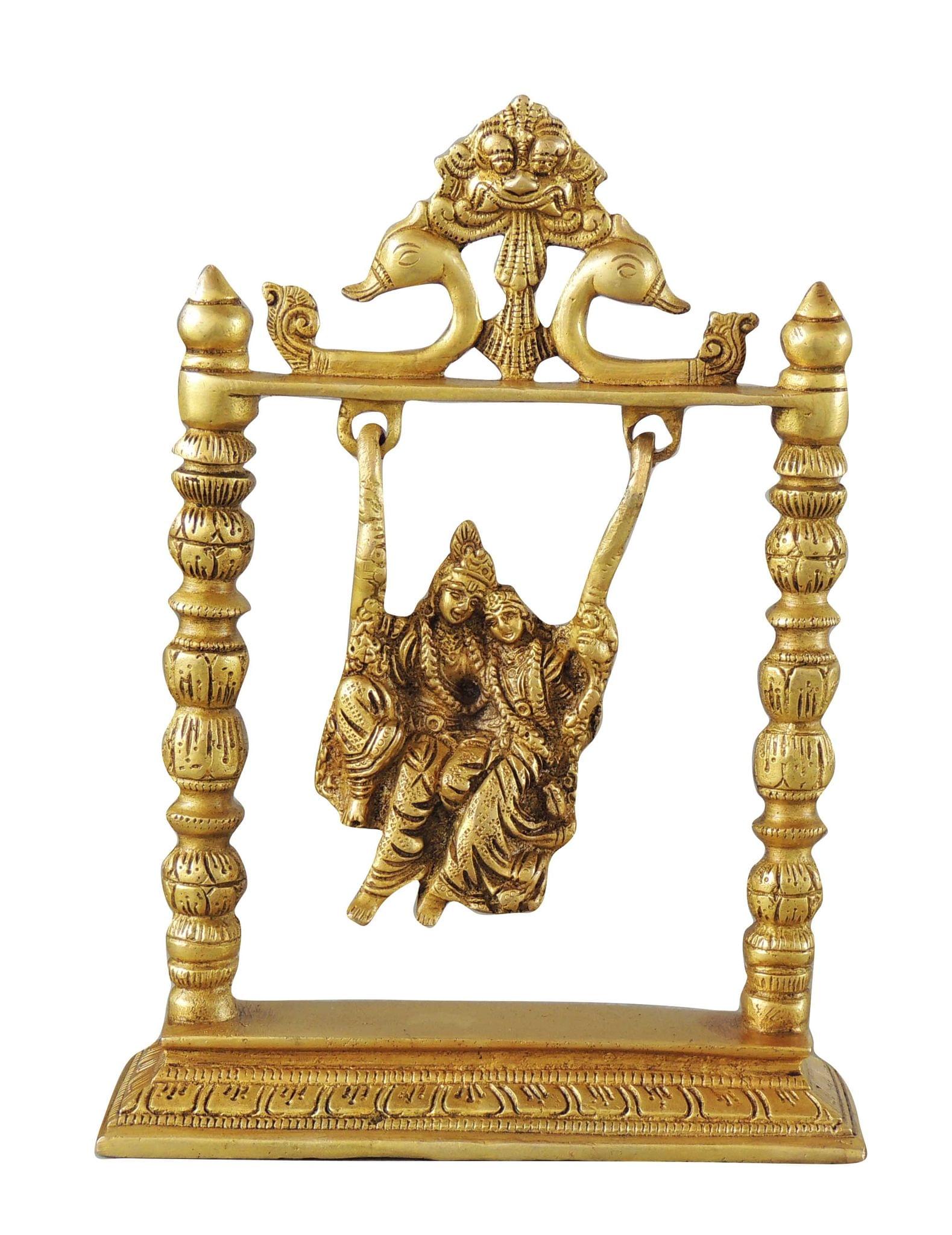 Brass Radha-Krishna — 10"
