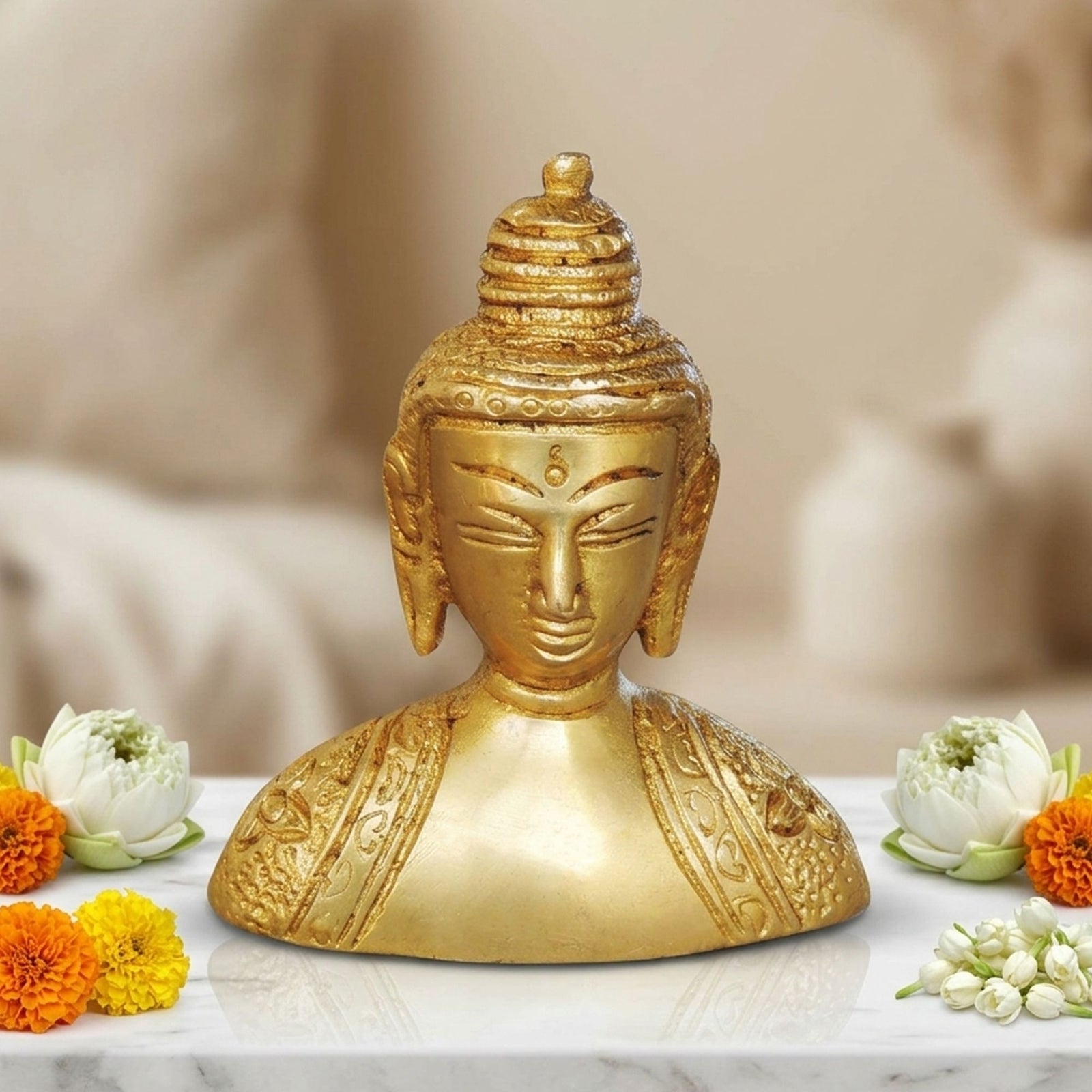 Brass Buddha — 3.5"