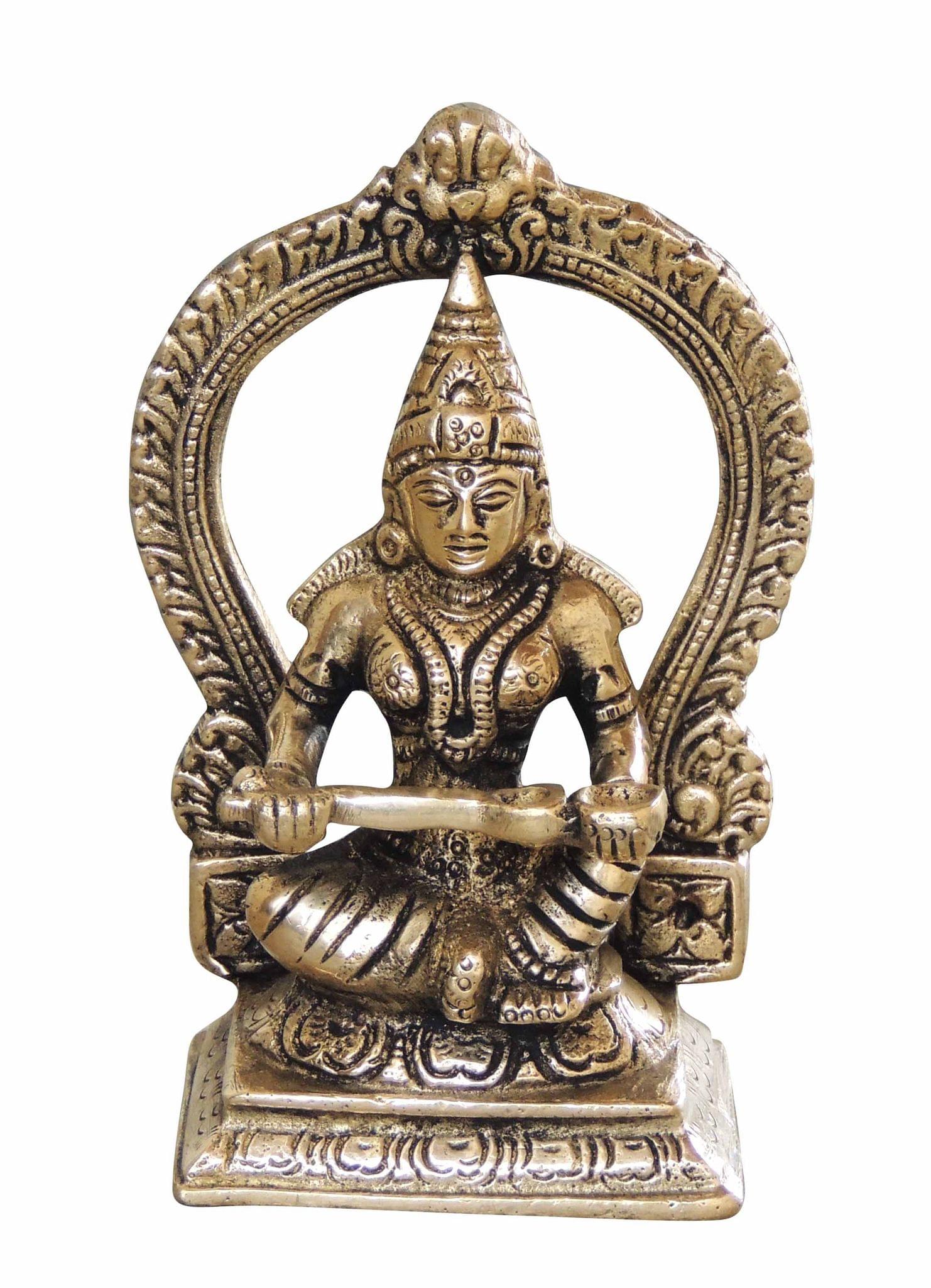 Brass Annapurna Devi Murti — 5.2"