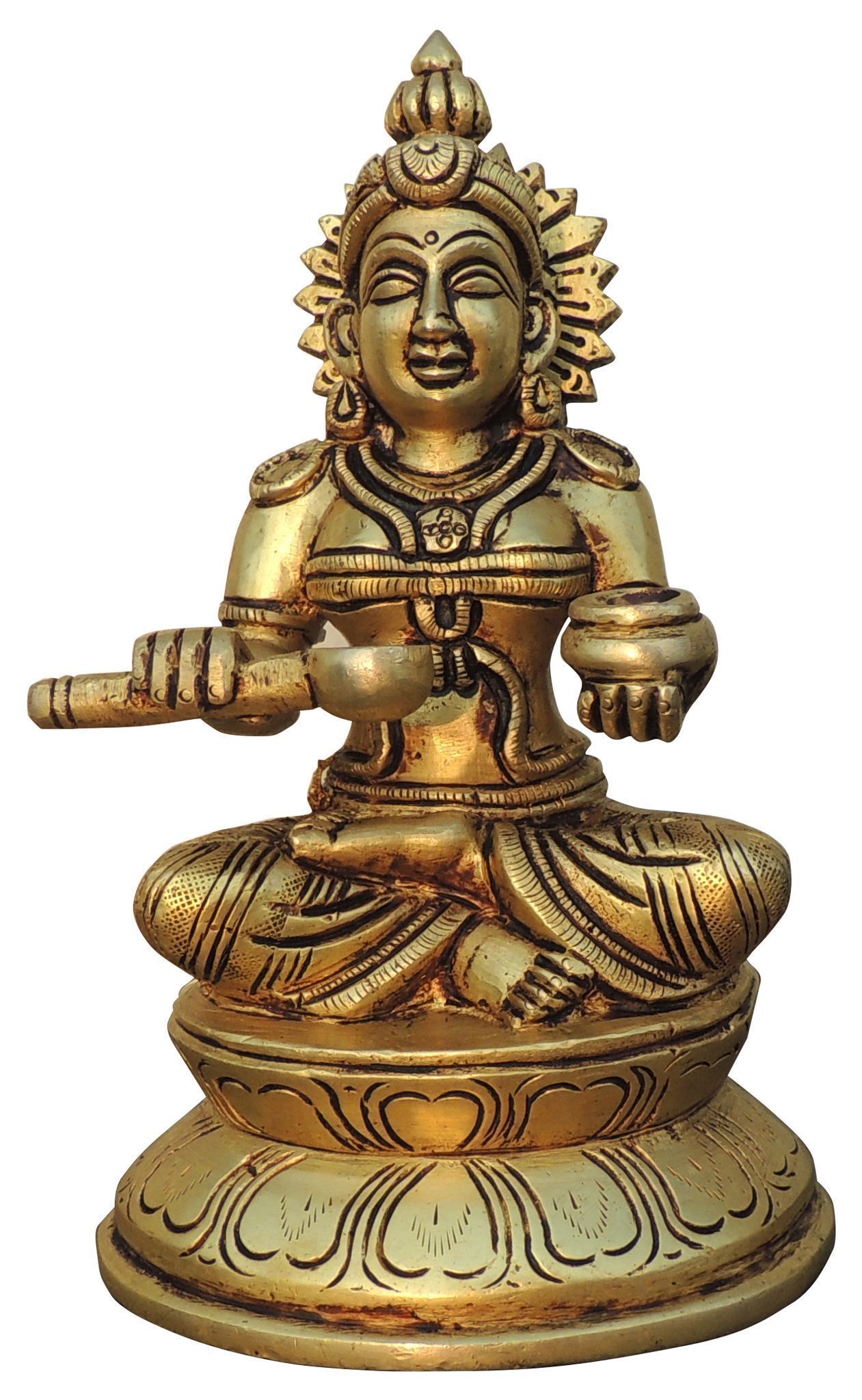 Brass Maa Annapurna Devi — 7.2"
