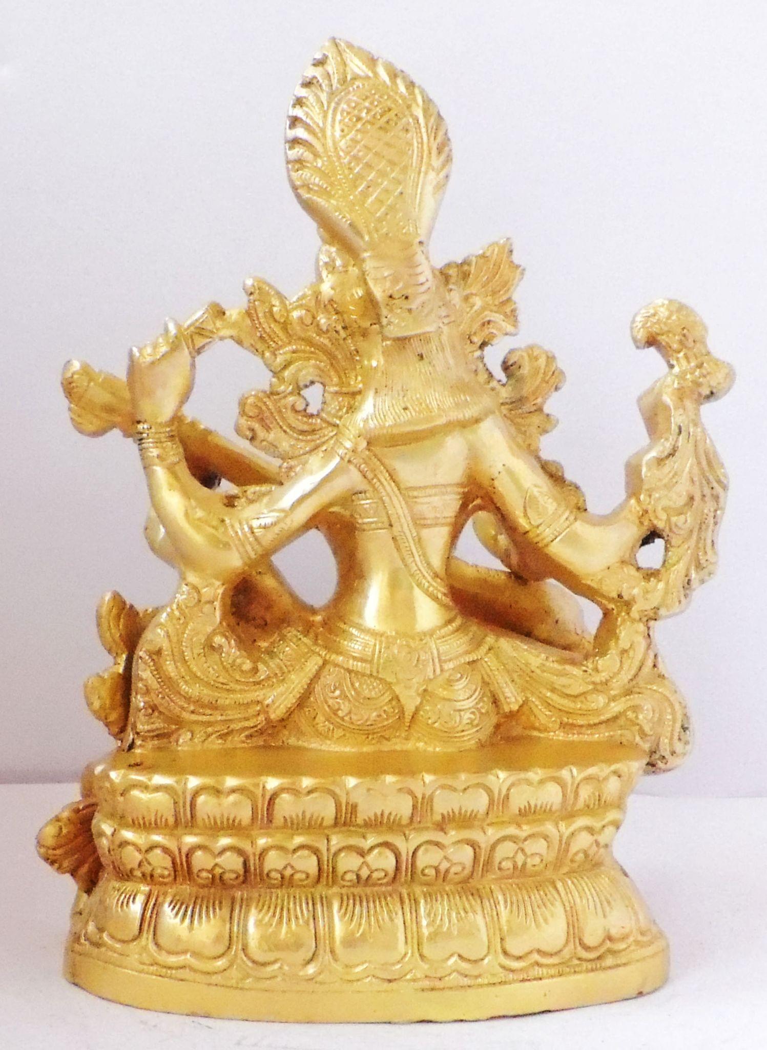 Brass Saraswati — 11.5"