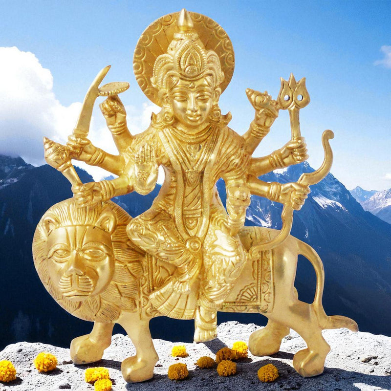 Brass Durga, Sitting