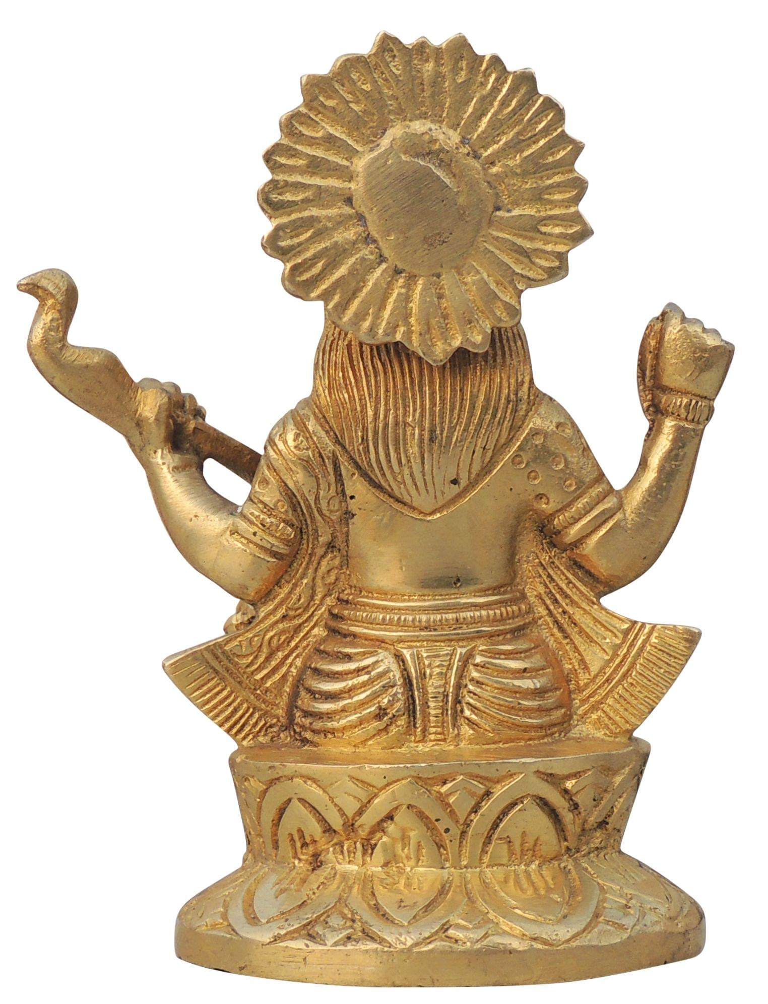 Brass Saraswati — 5"