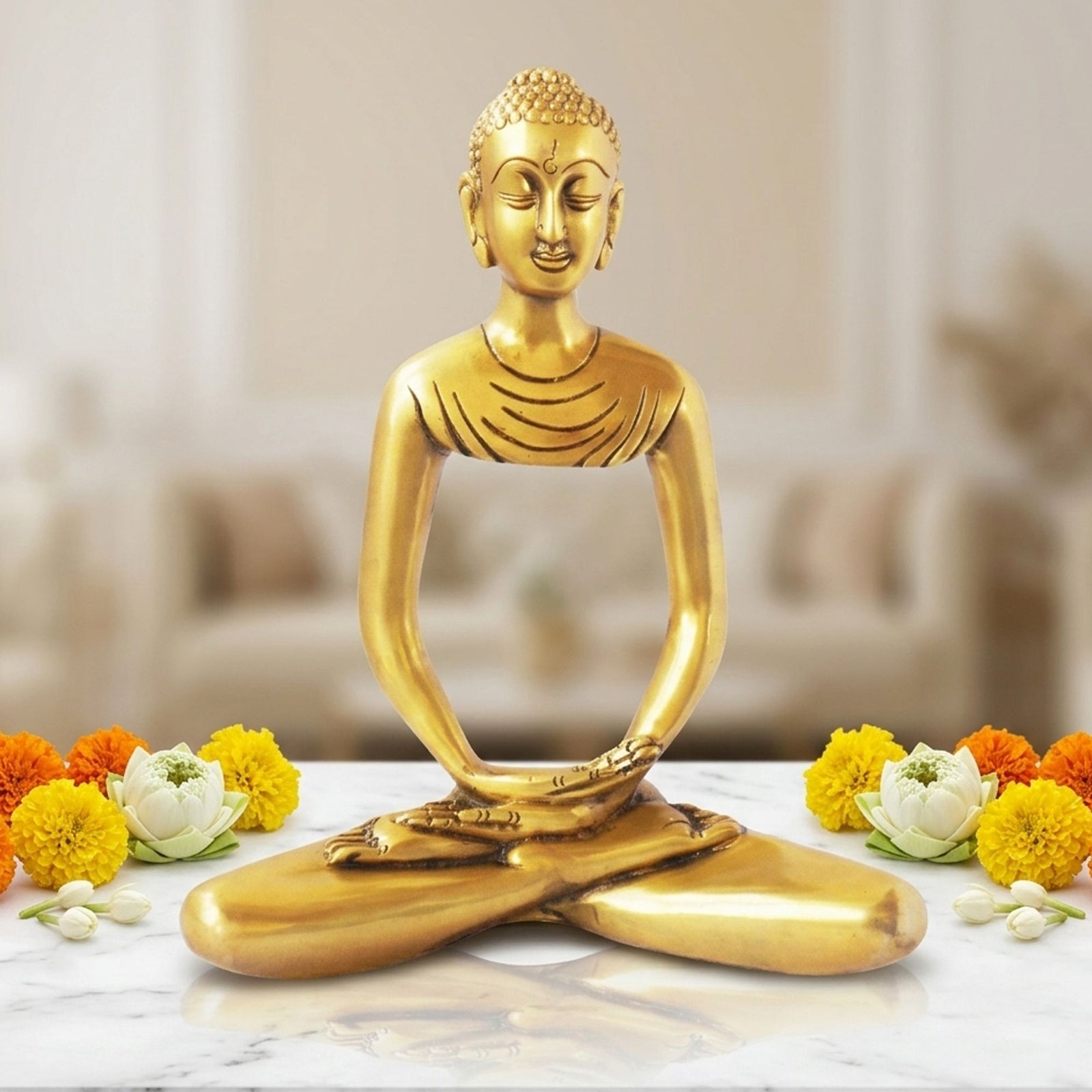 Brass Buddha — 10"