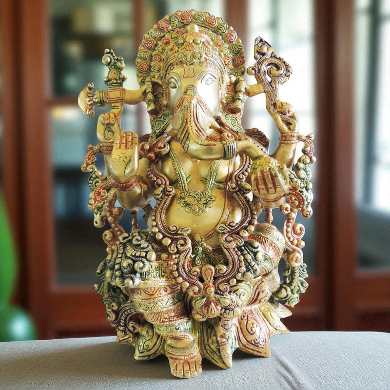 Brass Ganesh — 16"
