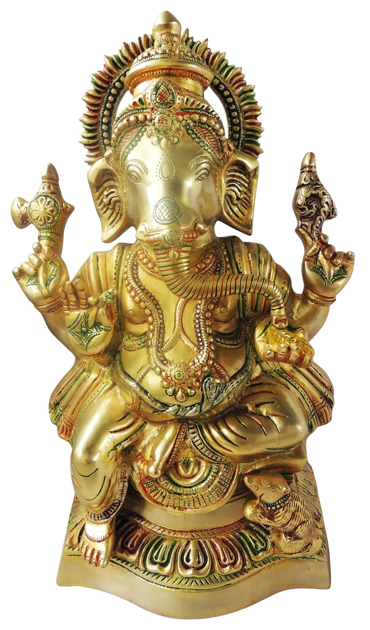 Brass Ganesh — 18"