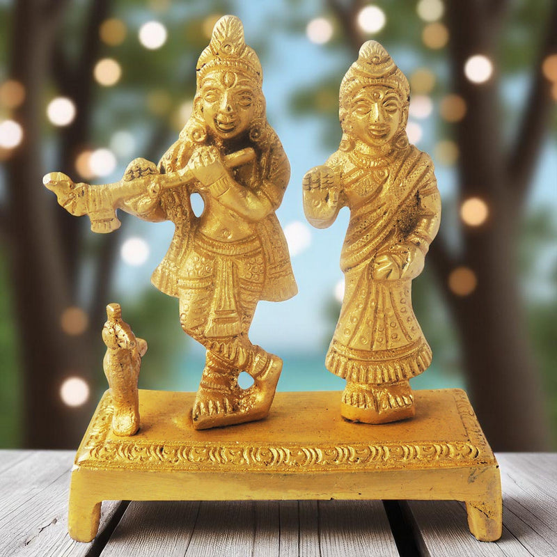 Brass Radha-Krishna