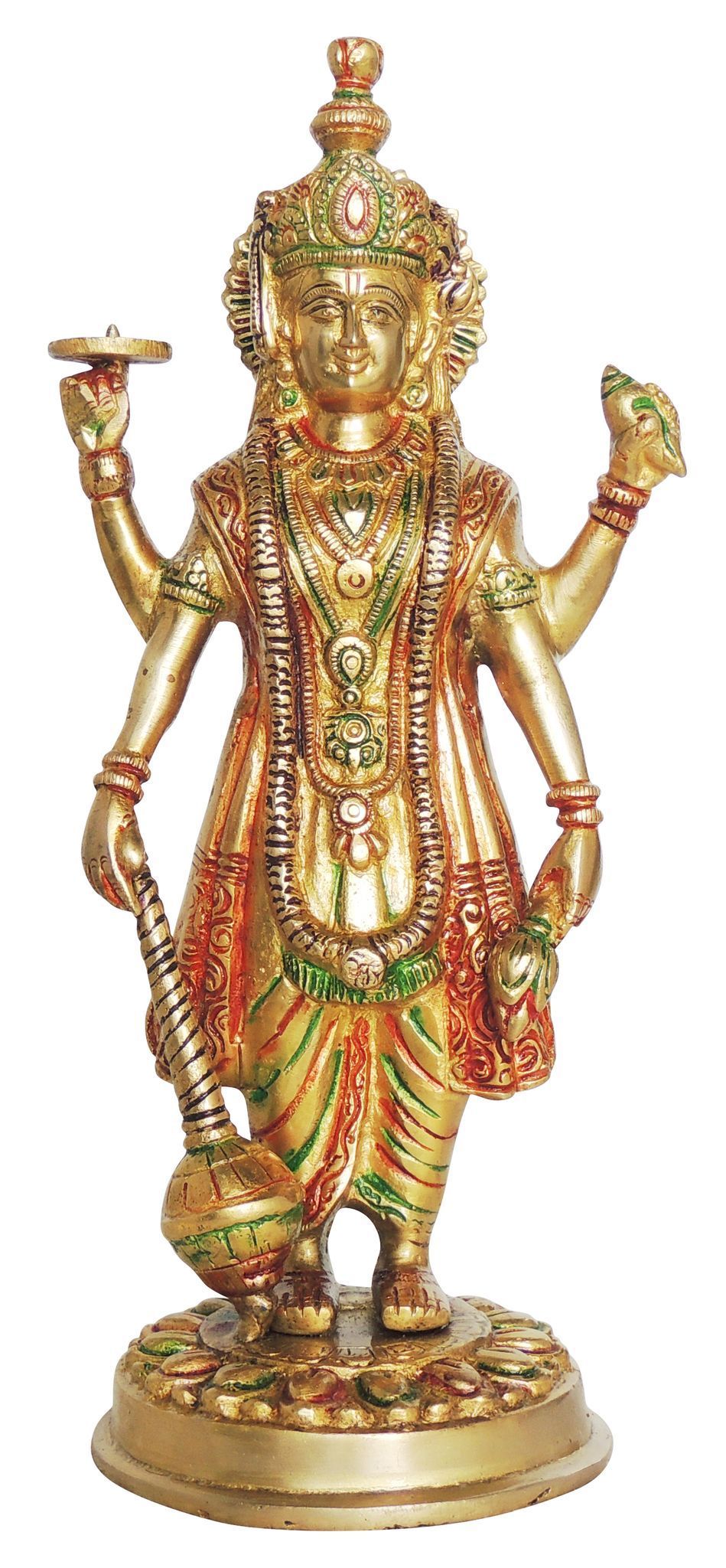 Brass Vishnu — 12.5"