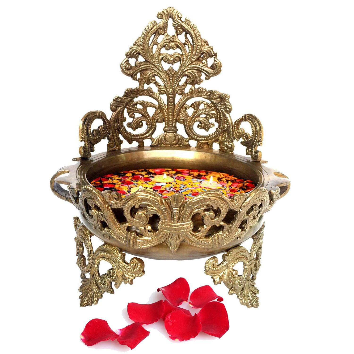 Brass Urli - Floating — 11"