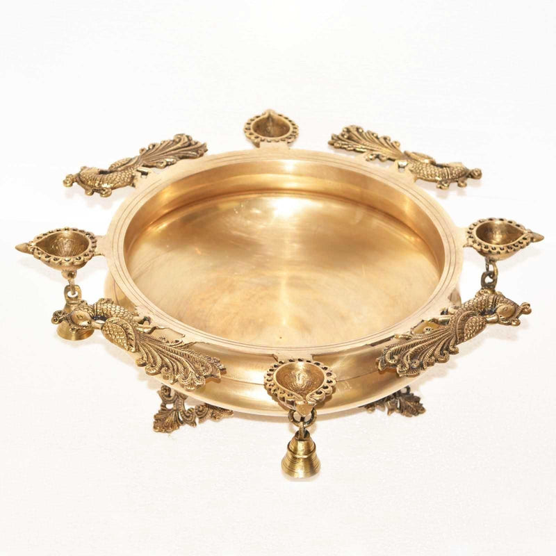 Brass Urli Deepak — 6"