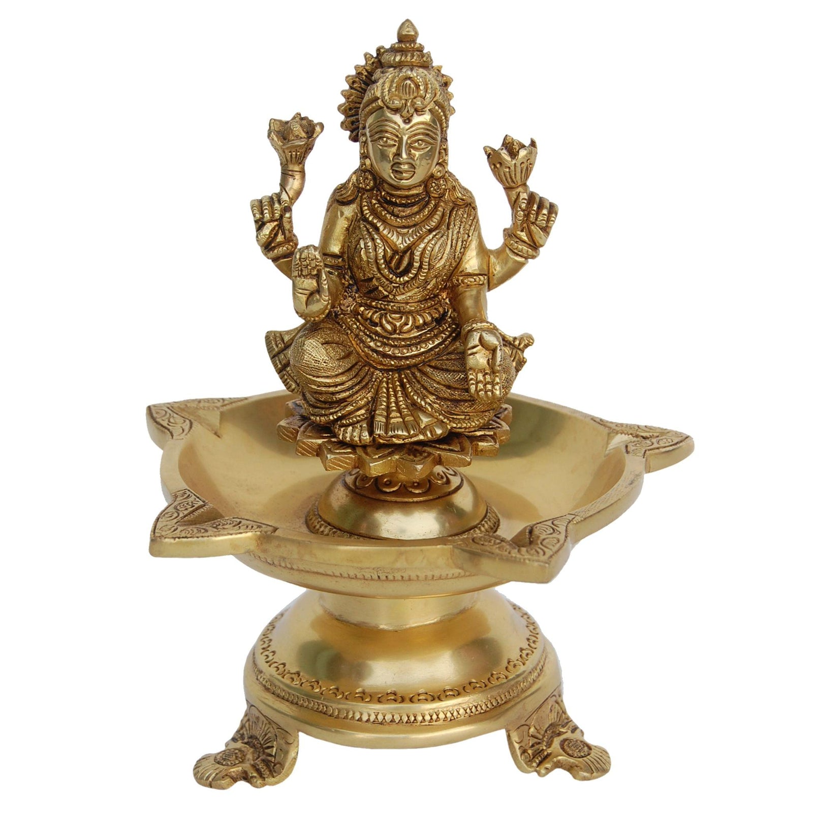 Brass Lakshmi — 8"
