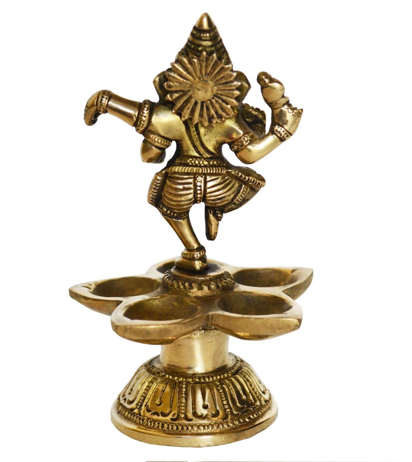 Brass Ganesh, Dancing — 6"