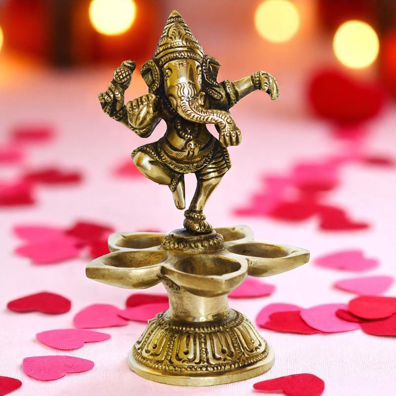Brass Ganesh, Dancing — 6"