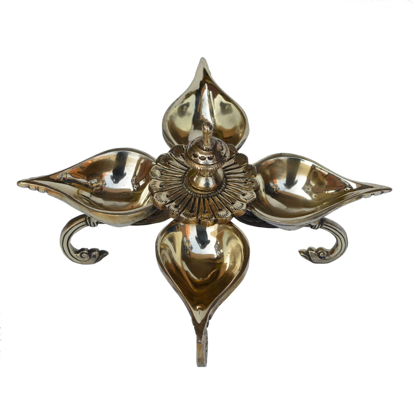 Brass Table Decor Oil Lamp Deepak — 5.6"