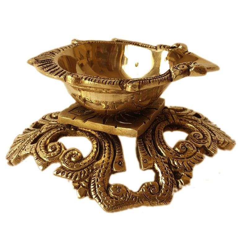 Brass Table Decor Oil Lamp Deepak — 2.4"