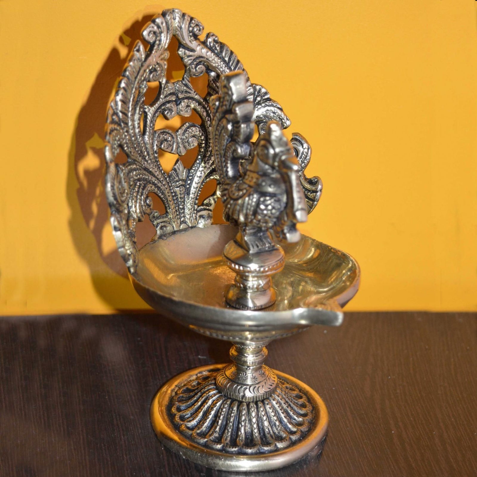 Brass Cock (Murga) Oial Lamp Deepak — 6"