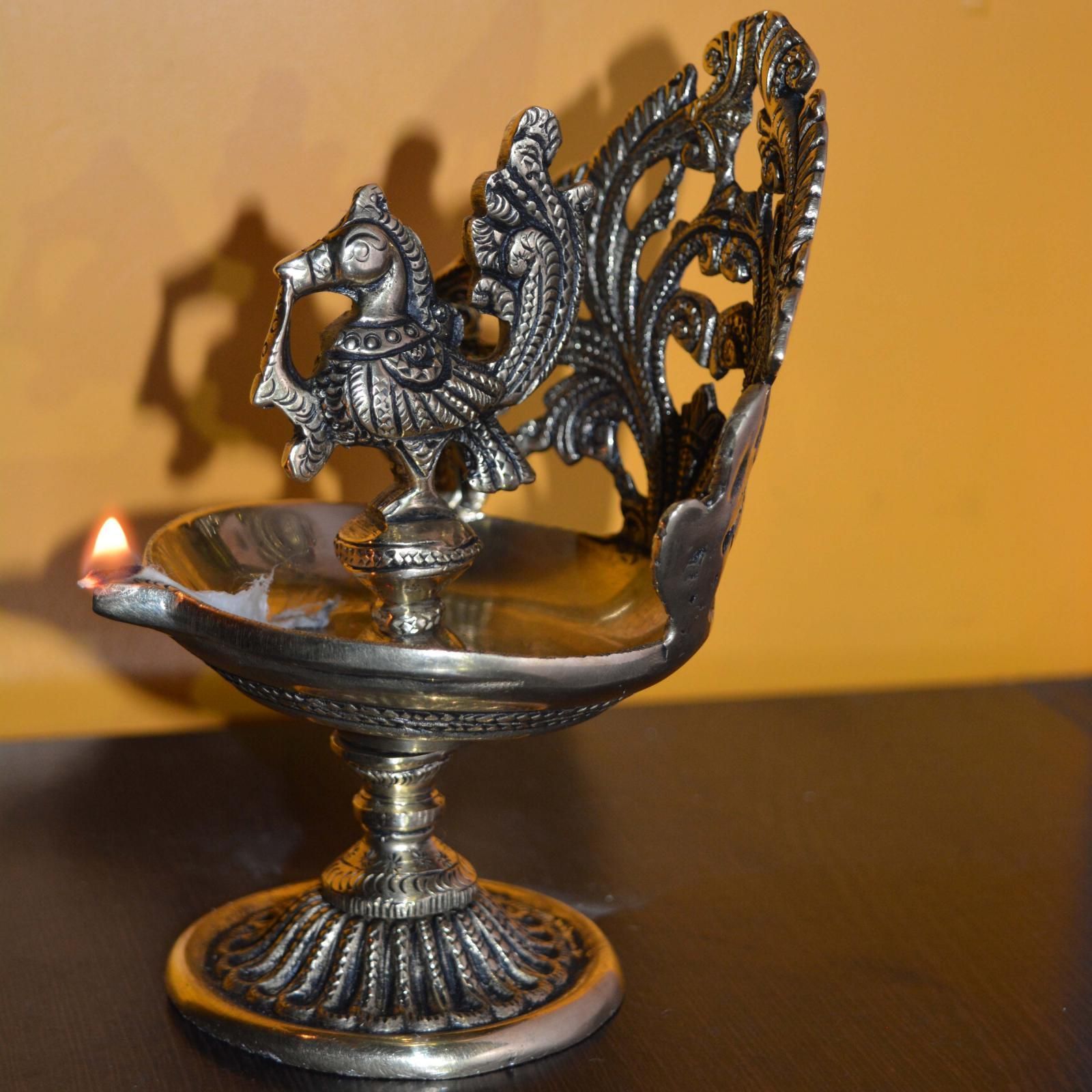 Brass Cock (Murga) Oial Lamp Deepak — 6"