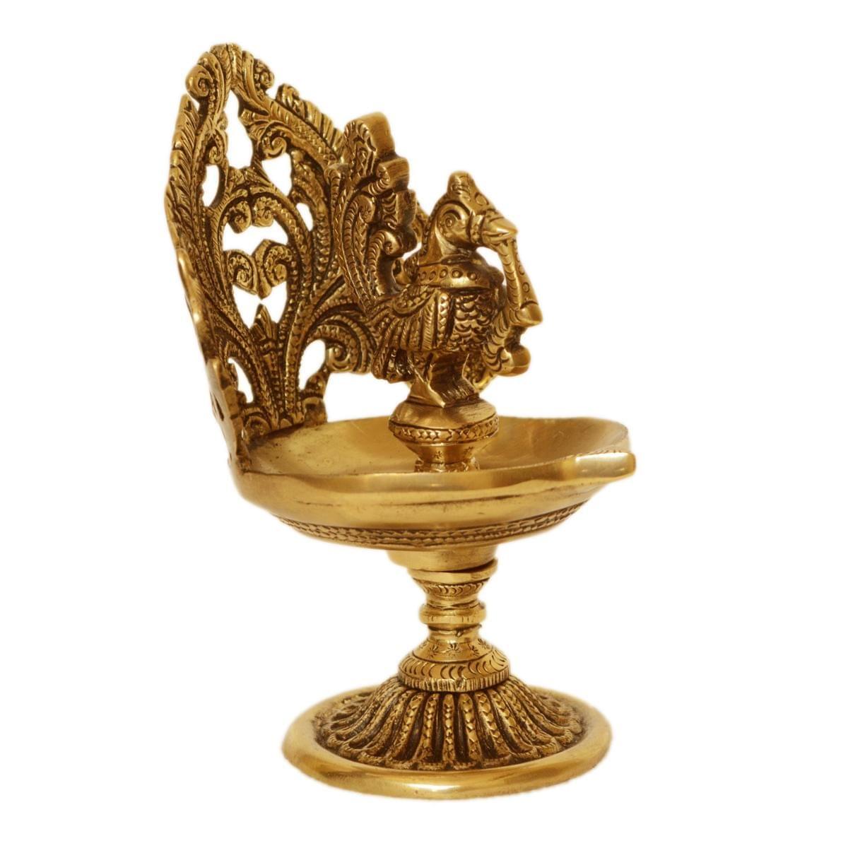 Brass Cock (Murga) Oial Lamp Deepak — 6"